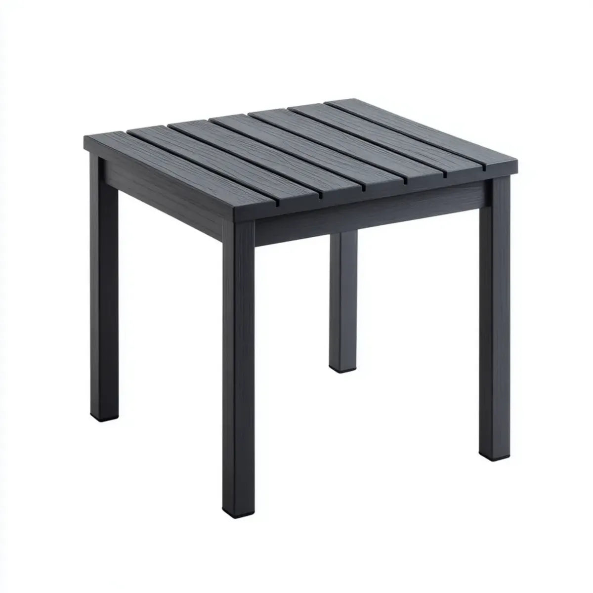 Tavolino laterale nero 45 x 45 x 45 cm in polipropilene quadrato